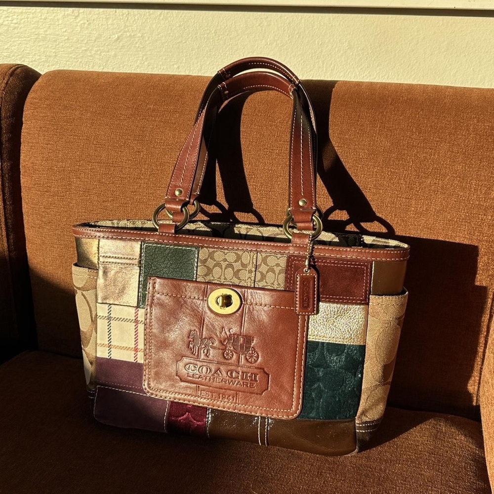 Coach Multicolor Patchwork Tote Bag - image 1